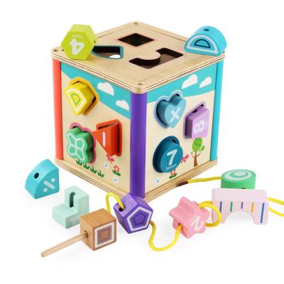 China Children Matching Shape Colorful Wooden Wooden Montessori Toy Educational Toys Wooden Montessori for Kids for sale