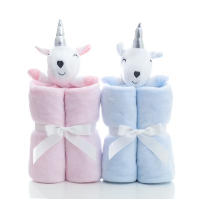 中国 Unicorn Newborn Blanket Comfy Blanket Flannel Blanket Baby Plush Soft Cartoon Animal Child Blanket 販売のため