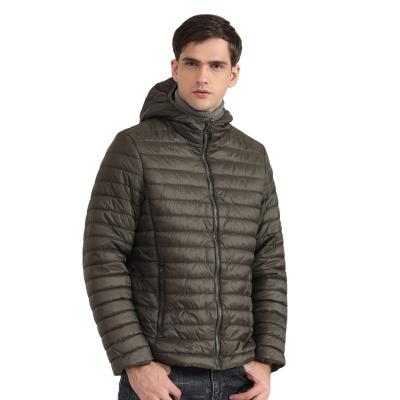 China Type Autumn Lightweight Hooded Padded Jacket thin/size for European men and American casual short padded jacket for sale