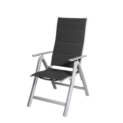 China OUTDOOR FOLDING GARDEN CHAIR JARDIN ALU 6-POSITION CHAIR PADDED for sale