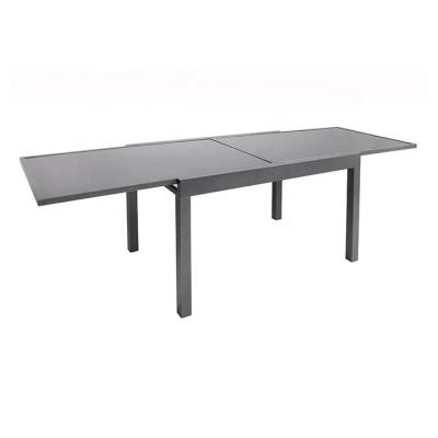 China Extendable Aluminum Frame Coated Extendable Dining Tables for sale