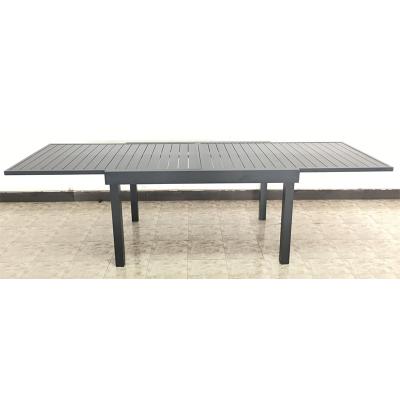 China Extendable Universal Various Size Aluminum Slats Dining Extension Table for sale