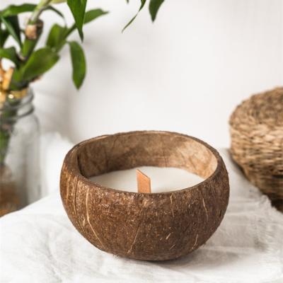 China Customized Unique Scented Coconut Wedding Coconut Candle Label Strong Wax Popular Home Decoration Strong Wax For Candle for sale