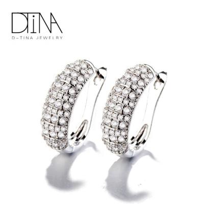 China DTINA ALLOY Charm Platinum Luxury Earrings Love Design Wedding Earrings for sale