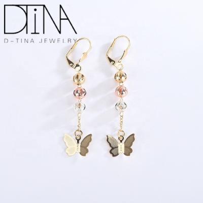 China Long Fashion Non Allergic Hollow Vertical Butterfly Rosary Earrings for sale