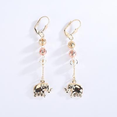 China Elephant Non Allergic Tricolor Drop Earrings Long Rosary DTINA Earrings for sale