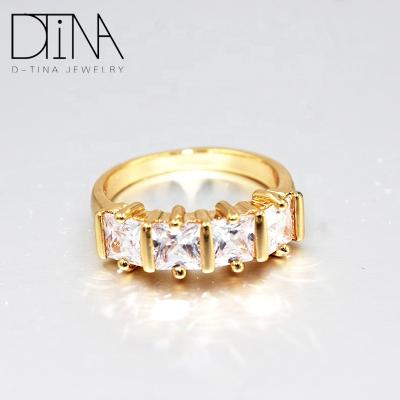 China Ring Fashion Saudi Arabia Simple Ring White Zircon Engagement Ring Woman O Ring for sale