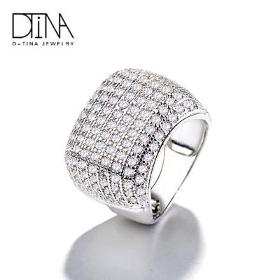 China Vintage DTINA Ring 18k Gold Plated Zircon Ring Vintage Crystal Ring Jewelry Women Elegant Fashion CLASSIC for sale