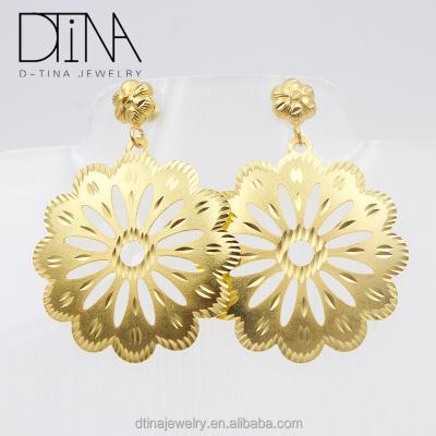 China DTINA Fashionable Gold Plated Earring Gold Plated Earrings Big 18K Tassel Earrings Women Dangling Earrings for sale