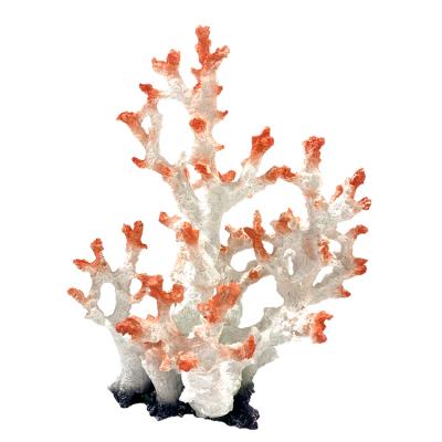 China Large Aquarium Decor Viable Artificial White Polyresin Ornament Coral Decoration For Fish Tank for sale