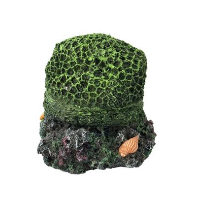 China Wholesale Viable Aquarium Decoration Plant Resin Artificial Round Coral Reef Ornaments for sale