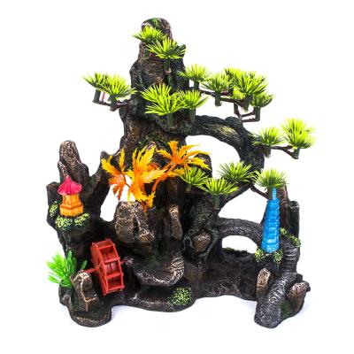 China Supplier Viable Wholesale Aquarium Resin Craft Artificial Rock Garden Decoration for sale