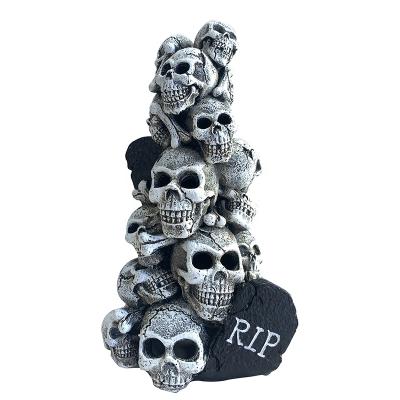 China 2021 Viable Unique Ornament Skull Head Resin Aquarium Decoration Fish Tanks Accessories for sale