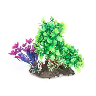 China Viable Custom Realistic Artificial Aquarium Plants Ornament Plastic Aquarium Plants Decoration for sale