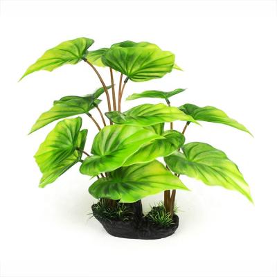 China Large Viable Aquarium Plants Leaf Artificial Plastic Aquarium Plants Decoration Ornament for sale