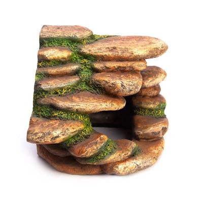 China High Quality Material Resin Rock Resin Appearance Material Reptile Shelter Climbing Hiding Rock for sale