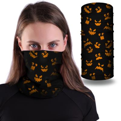 China Tube Seamless Elastic Bandana Your Own Design Polyester Thick Leather Halloween Bandanas 100% Elastic Thick Leather With Logo Customized for sale