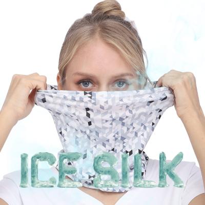 China Multi-fuction feeling ice silk summer camouflage headwear cool bandanas Amazon cool material for face for sale