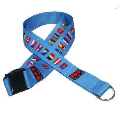 China High Quality Customized Colored Decoration Logo Printing Security Lanyard With Buckle for sale