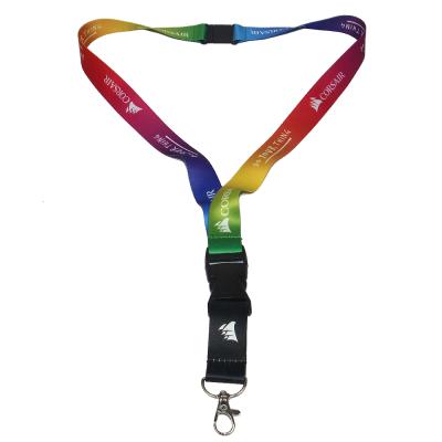 China Factory direct sales cost effective digital heat transfer printing lanyard with security for sale