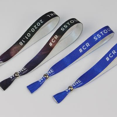 China One Time Reusable Use Or MOQ 1pcs Customize RPET Strap Ticket Wristband For Party for sale