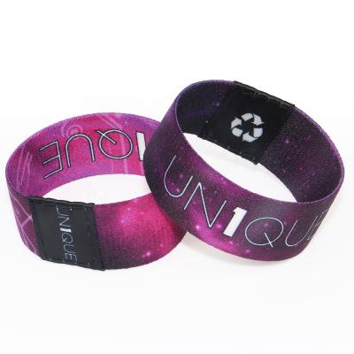 China High Grade Reusable Elastic Fabric Wristbands NFC Wristbands Elastic Strap / Stretch Woven RFID Wristband for sale