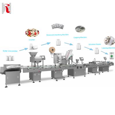 China Automatic Food Reject Feature Tablet Pill Counter And Capsule Counting Bottling Production Line for sale