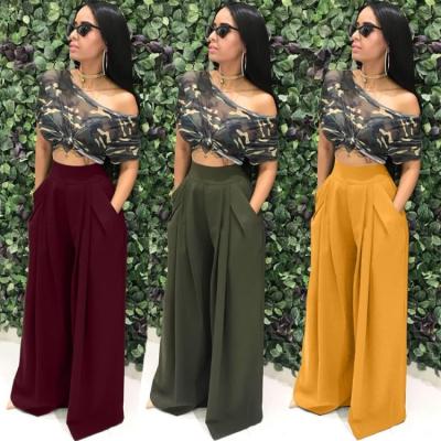 China hot selling Anti-wrinkle fashion personality bell-based wide-legged casual pants pants for sale