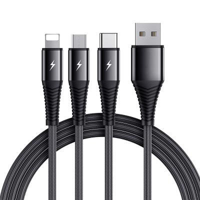 China Lightning/Micro/Type-C Joyroom Cable 3 in 1 High Quality Phone Charging Cable Wholesale Custom LOGO Amazon Hot 3A Mobile Phones Usb Cable Manufacturer for sale