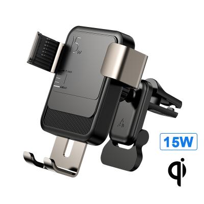 China 4.5 Inch To 6.8 Inch Joyroom CE ROHS Qi FCC Certified Gravity Car Mount Air Vent 10W 15W Mobile Wireless Fast Charging Phone Holder for sale