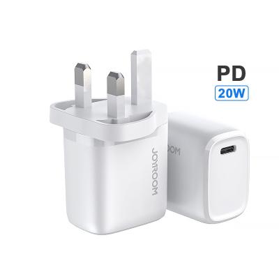 China For Samsung Joyroom CE ROHS FCC Certified US EU R-U PD 20W Type-C Fast Charging Mini Travel Charger PD Wall Charger for iphone 12 for sale