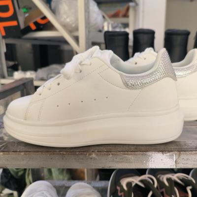 China Cushioning Diamond Shoes Custom Designer Luxury Women Ladies Leather Sneaker Shoe Custom Low MOQ Women's Shoes Customize for sale