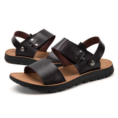 China Other Factory Custom Mens Sandals Low MOQ Slipper Sandal Slides Custom Made Mens Microfiber Leather Sandals Wholesale for sale