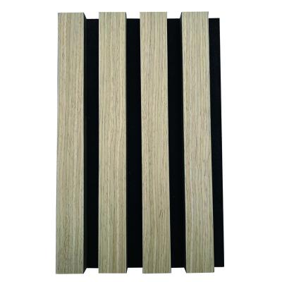 China High Quality Decoration Environment Healthy Eco-friendly Perforated Wood Slated MDF Acoustic Panel Building Material Decoration for sale