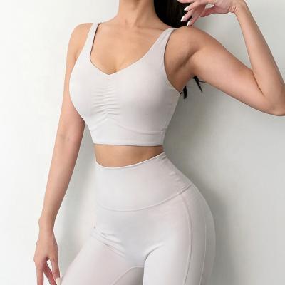 China Beauty Breathable Underwear Female Vest Outside Basic Female Workout Sports Leisure Fitness Jogging Bra Tops for sale