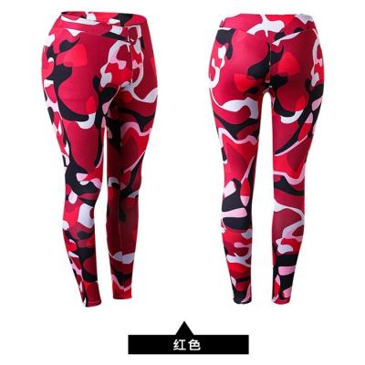 China Breathable Custom Fashion Camouflage Print Women Fitness Yoga Seamless Leggings for sale