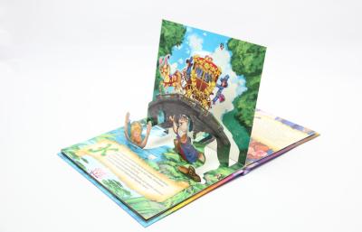 China Hardback Coloring Pop Up Book Printing Service , 3D Children Board Book Binding for sale