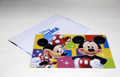 China Large Format Custom Postcard Printing Services , Disney Printing 4C+PMS/0C for sale