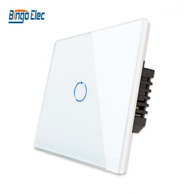 China Tuya Wifi Smart Home Wall Electric Power Touch Switch Panel Single Band 1 Response Speed ​​1 Band 1 Waterproof Quick Way Live Wire for sale