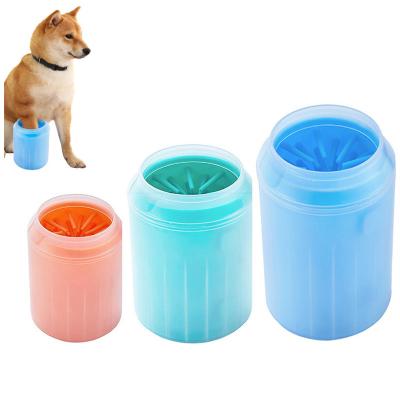 China Viable Dog Paw Cleaning With Gentle Silicone Foot Cup Pet Paw Washer Cleaning Brush Soft Silicone Stiffens for sale