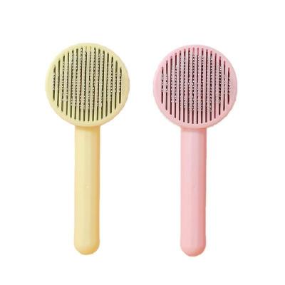 China Viable Pet Massage Brush Good Stainless Steel Needle Comb Pet Cleaner Cat Dog Hair Remover Reusable for sale