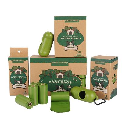 China Eco Friendly HDPE Material PE EPI Roll Box Packed Biodegradable Pet Sack Dog Poop Waste Waste Bag With Dispenser for sale