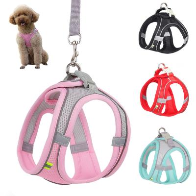 China Viable Dog Harness Leash Set For Cat Harness Vest Medium Small Small Dogs Puppy Dog Adjustable Lead Outdoor Walking Leash for sale