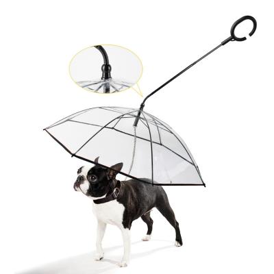 China Sustainable Adjustable Dog Umbrella for Small-Medium Dogs Keeps Your Pet Dry Cozy in the Rain with Leash Pet Umbrella for sale