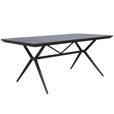 China Morden Commercial Full Aluminum Patio Outdoor Dining Table For Garden Grade for sale