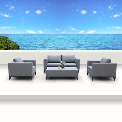 China Weather Resistant Customized Garden Sofa Sets Outdoor Patio Furniture Sets Modern Aluminum Living Room Sets Outdoor Sofa Sets Commerical Sofa Sets for sale