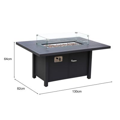 China Outdoor Garden Commercial KT Patio Aluminum Fire Pits Table For Garden Hotel Contract for sale