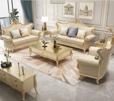 China Luxury leather and solid wood America sofa (else) adjustable luxury top layer for sale