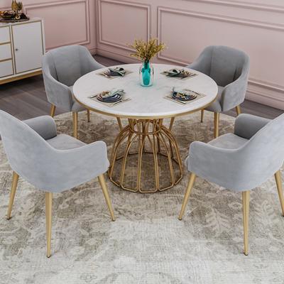 China Other modern coffee table round table shop negotiation table chair combination milk tea shop Nordic marble leisure for sale