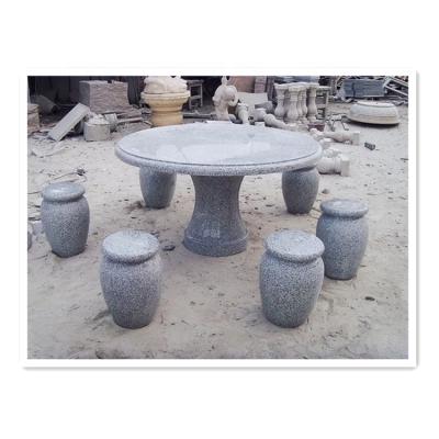 China outdoor natural stone garden table and bench garden stone granite for sale